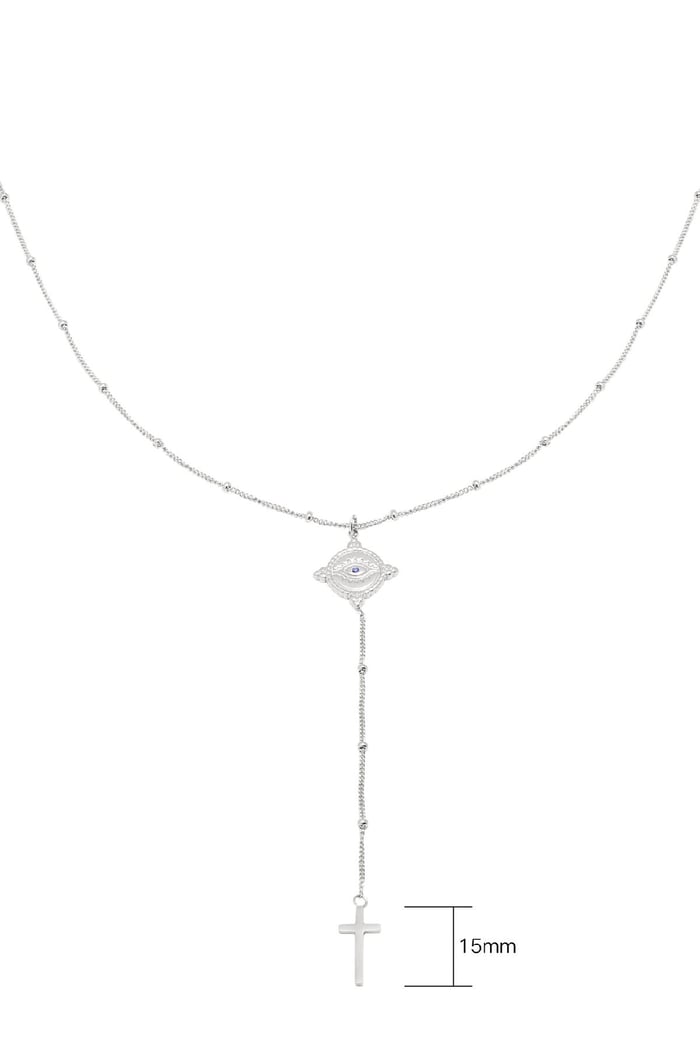 Necklace Religious Eye Argenté Acier inoxydable h5Image4